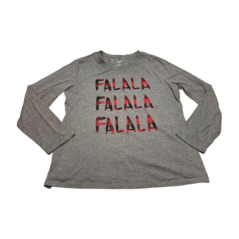 Sonoma Goods For Life Shirt Women's L Heather Gray Cotton Long Sleeve Pullover - Picture 1 of 6